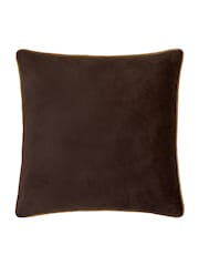 Furn Chocolate/Caramel Meridian Velvet Feather Filled 55 x 55cm Cushion - Image 5 of 7