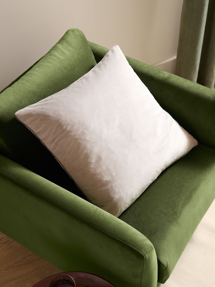 Furn Dove Charcoal Meridian Velvet 45cm X 45cm Feather Filled 55 x 55cm Cushion - Image 1 of 6 Furn Dove Charcoal Meridian Velvet 45cm X 45cm Feather Filled 55 x 55cm Cushion - Image 1 of 6