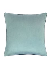 Furn Mineral Teal Meridian Velvet Feather Filled 45 x 45cm Cushion - Image 3 of 5
