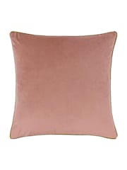 Furn Blush/Gold Meridian Velvet 55cm X 55cm Feather Filled Cushion - Image 6 of 8