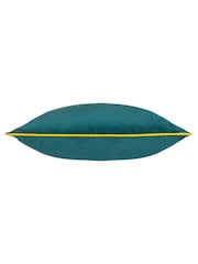 Furn Teal Cylon Meridian Velvet Feather Filled 55 x 55cm Cushion - Image 5 of 6