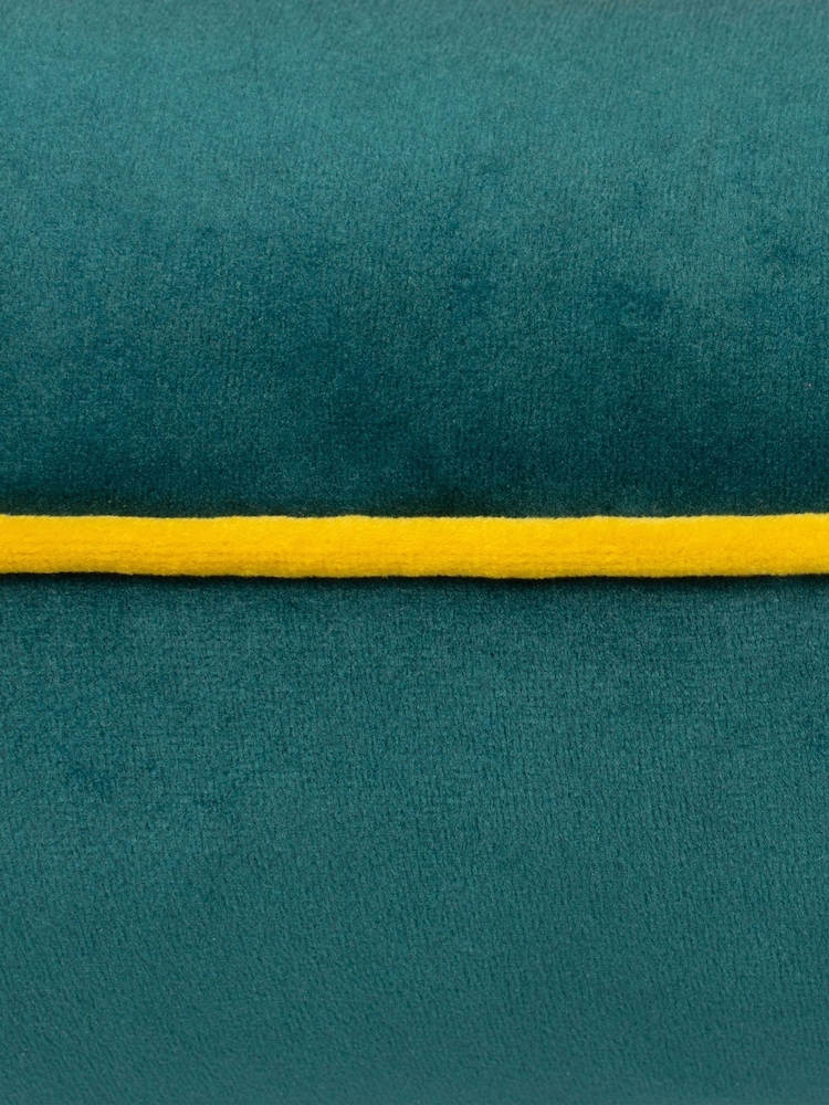 Furn Teal Cylon Meridian Velvet Feather Filled 55 x 55cm Cushion - Image 6 of 6