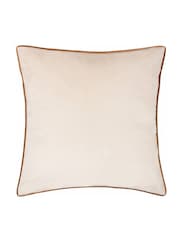 Furn Ecru Ginger Meridian Velvet 45cm X 45cm Feather Filled 55 x 55cm Cushion - Image 4 of 6