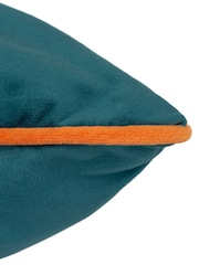 Furn Teal/Tiger Meridian Velvet Feather Filled 55 x 55cm Cushion - Image 5 of 5