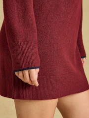 Burgunder Rød - Joules Collared Knitted Mini Dress - Bilde 5 av 7