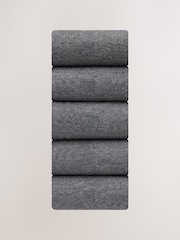 Grey Embroidered Lasting Fresh  N Logo Heel Socks - Image 1 of 5
