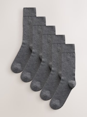 Grey Embroidered Lasting Fresh  N Logo Heel Socks - Image 4 of 5