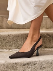 Linzi Brown Featured Slingback Court Heels - Image 2 of 6