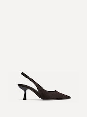 Linzi Brown Featured Slingback Court Heels - Image 3 of 6