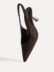Linzi Brown Featured Slingback Court Heels - Image 6 of 6