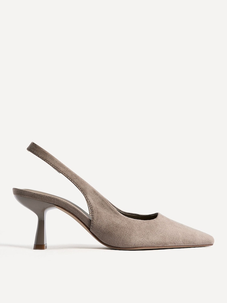 Linzi Natural Featured Slingback Court Heels - Image 2 of 5 Linzi Natural Featured Slingback Court Heels - Image 2 of 5