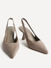 Linzi Natural Featured Slingback Court Heels - Image 3 of 5