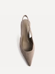 Linzi Natural Featured Slingback Court Heels - Image 4 of 5