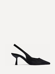Linzi Black Featured Slingback Court Heels - Image 2 of 5