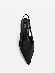 Linzi Black Featured Slingback Court Heels - Image 4 of 5