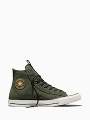 Converse Green Chuck Taylor Suede Overlay High Trainers - Image 1 of 5