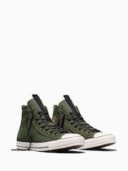 Converse Green Chuck Taylor Suede Overlay High Trainers - Image 3 of 5