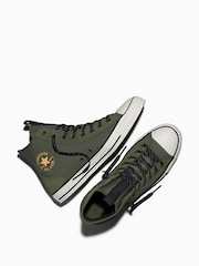 Converse Green Chuck Taylor Suede Overlay High Trainers - Image 4 of 5