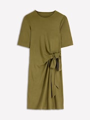 Boden Green Zinnia Tie Jersey Short Dress - Image 6 of 6