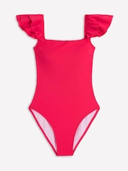 Boden Red Ruffle Strap Swimsuit - Image 5 of 6