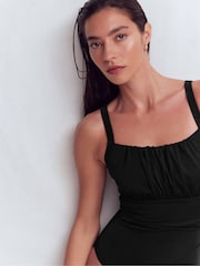 Boden Black Skiathos Ruched Panel Swimsuit - Image 4 of 6