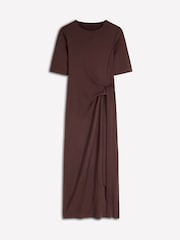 Boden Brown Zinnia Tie Jersey Midi Dress - Image 6 of 6