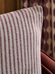 Burgundy Red 50 x 50cm Brushed Stripe Cushion - Image 2 of 4