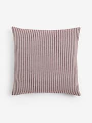 Burgundy Red 50 x 50cm Brushed Stripe Cushion - Image 3 of 4