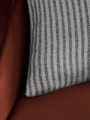 Grey 50 x 50cm Brushed Stripe Cushion - Image 2 of 4