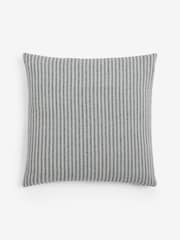 Grey 50 x 50cm Brushed Stripe Cushion - Image 3 of 4