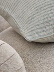 Blue 50 x 50cm Brushed Stripe Cushion - Image 2 of 4