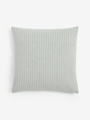 Blue 50 x 50cm Brushed Stripe Cushion - Image 3 of 4
