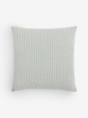 Blue 50 x 50cm Brushed Stripe Cushion - Image 4 of 4