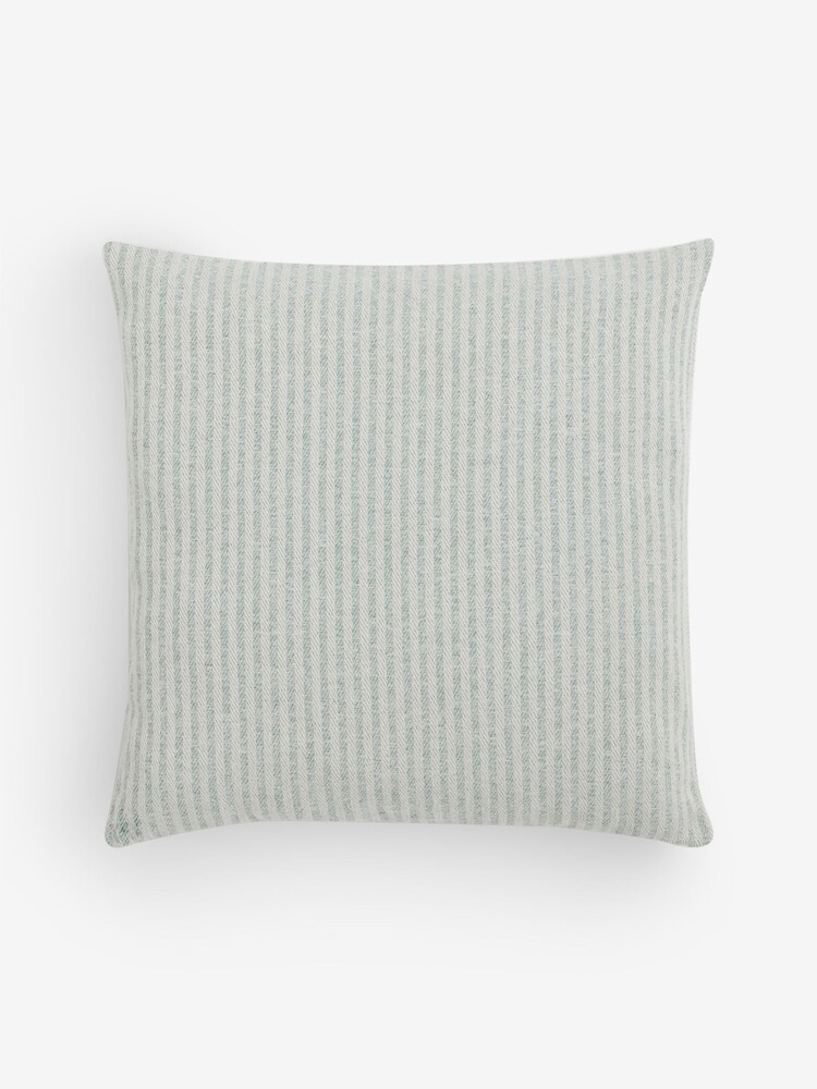 Blue 50 x 50cm Brushed Stripe Cushion - Image 4 of 4