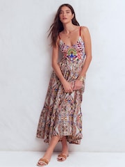 Boden Cream Strap Print Swimsuit - Image 5 of 7