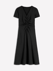 Boden Black Una Ruched Front Ponte Dress - Image 5 of 5