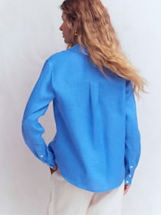Boden Blue Sienna Linen Shirt - Image 3 of 5