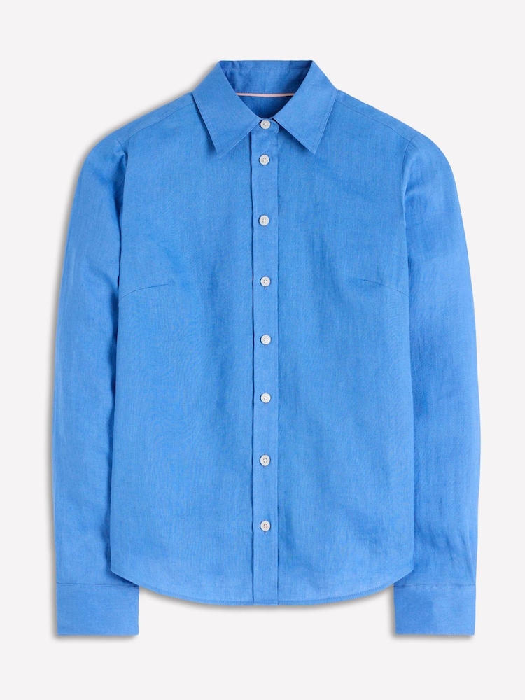 Boden Blue Sienna Linen Shirt - Image 5 of 5
