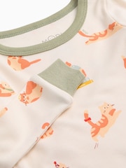 MORI Cream Supersoft Cats Long Sleeve Pyjama Set - Image 3 of 3