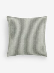 Green 50 x 50cm Brushed Stripe Cushion - Image 4 of 4