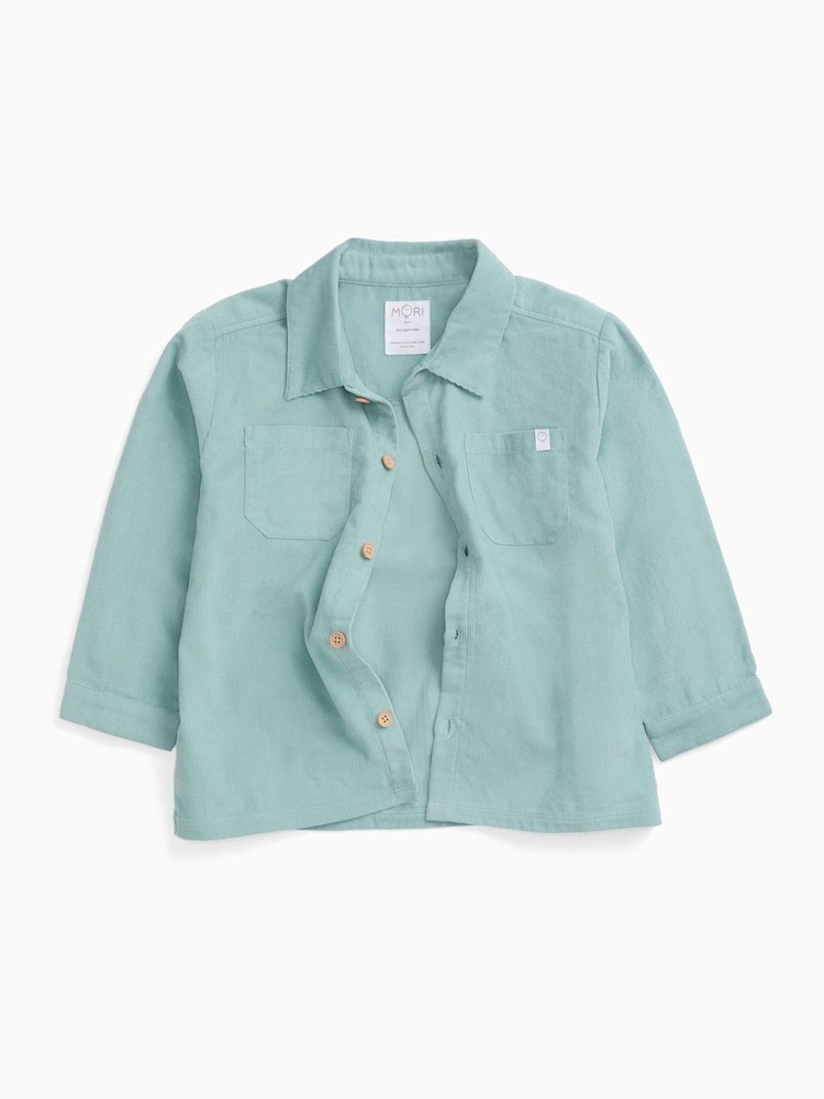 MORI Grey Soft Cotton Corduroy Shacket - Image 3 of 3