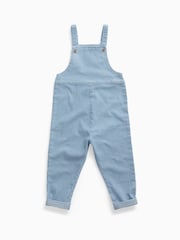 MORI Blue Soft Stripe Denim Dungarees - Image 1 of 2