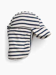 MORI Dark Blue Stripe Sun & Swim Hat with Neck Protection - Image 3 of 3