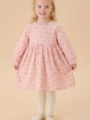 MORI Pink Frilled Soft Cotton Corduroy Dress - Image 1 of 2