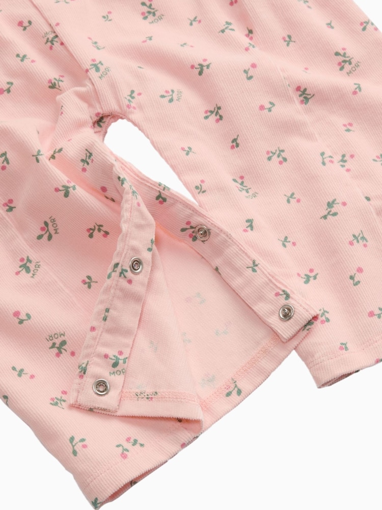 MORI Pink Frilled Soft Cotton Corduroy Dungarees - Image 2 of 2