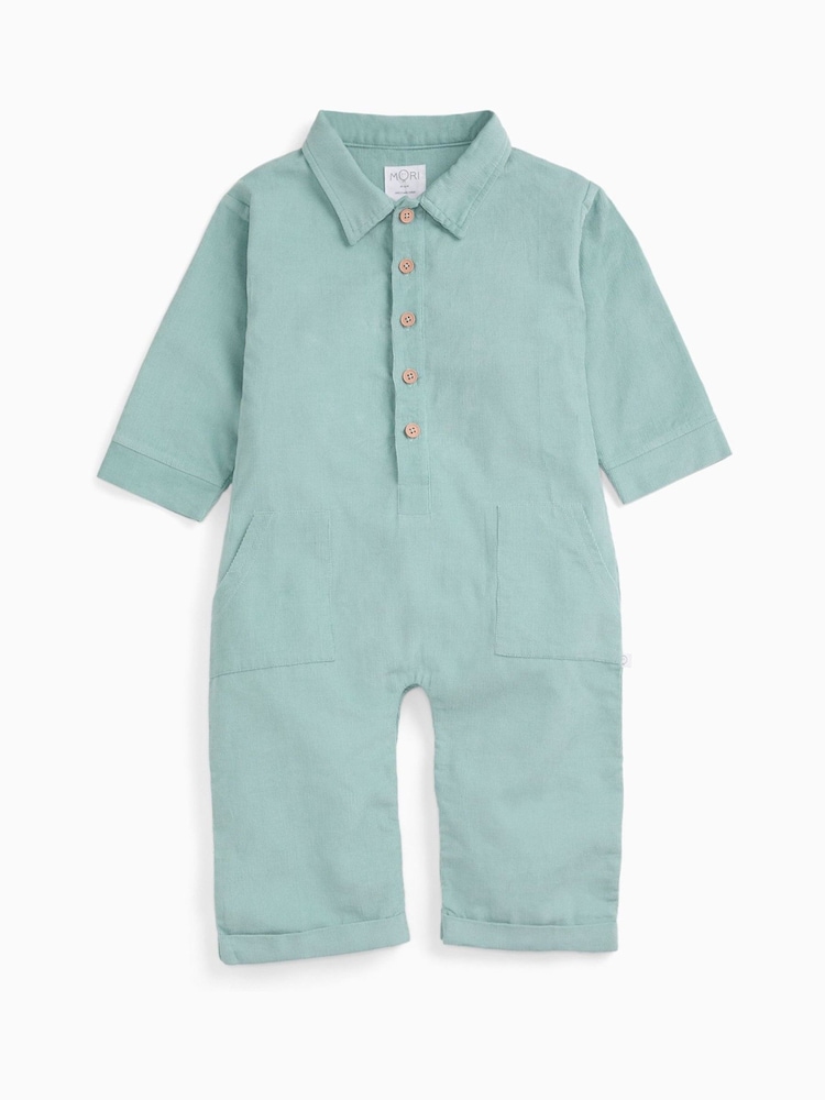 MORI Green Soft Cotton Corduroy Jumpsuit - Image 2 of 3