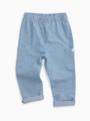 MORI Blue Soft Stripe Denim Trousers - Image 1 of 1