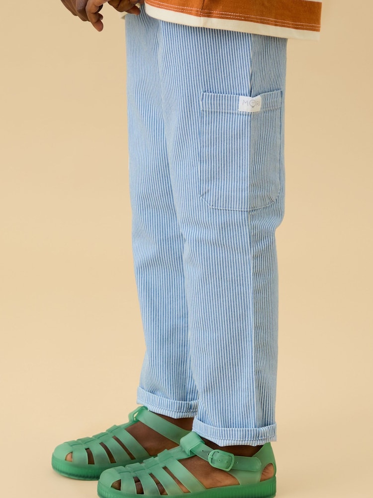 MORI Blue Soft Stripe Pull Up Denim Jeans - Image 3 of 3