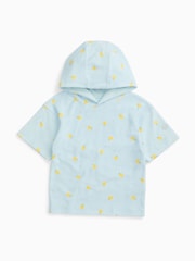 MORI Blue Lemon Print Soft Toweling Hoodie - Image 3 of 3