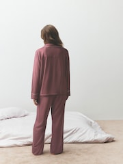 Rose Pink Jersey Button Through Pyjamas - Image 3 of 5